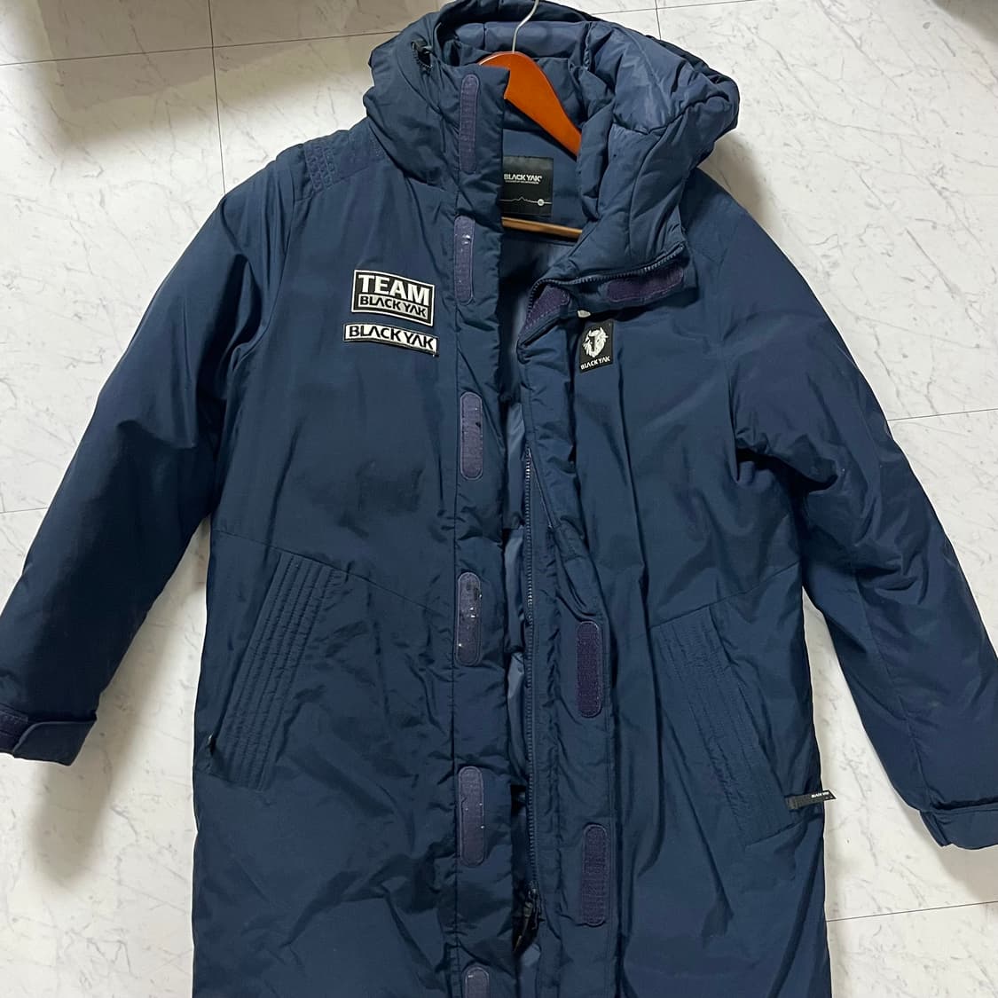 블랙야크 롱패딩 90 블루 판매 상품이미지1