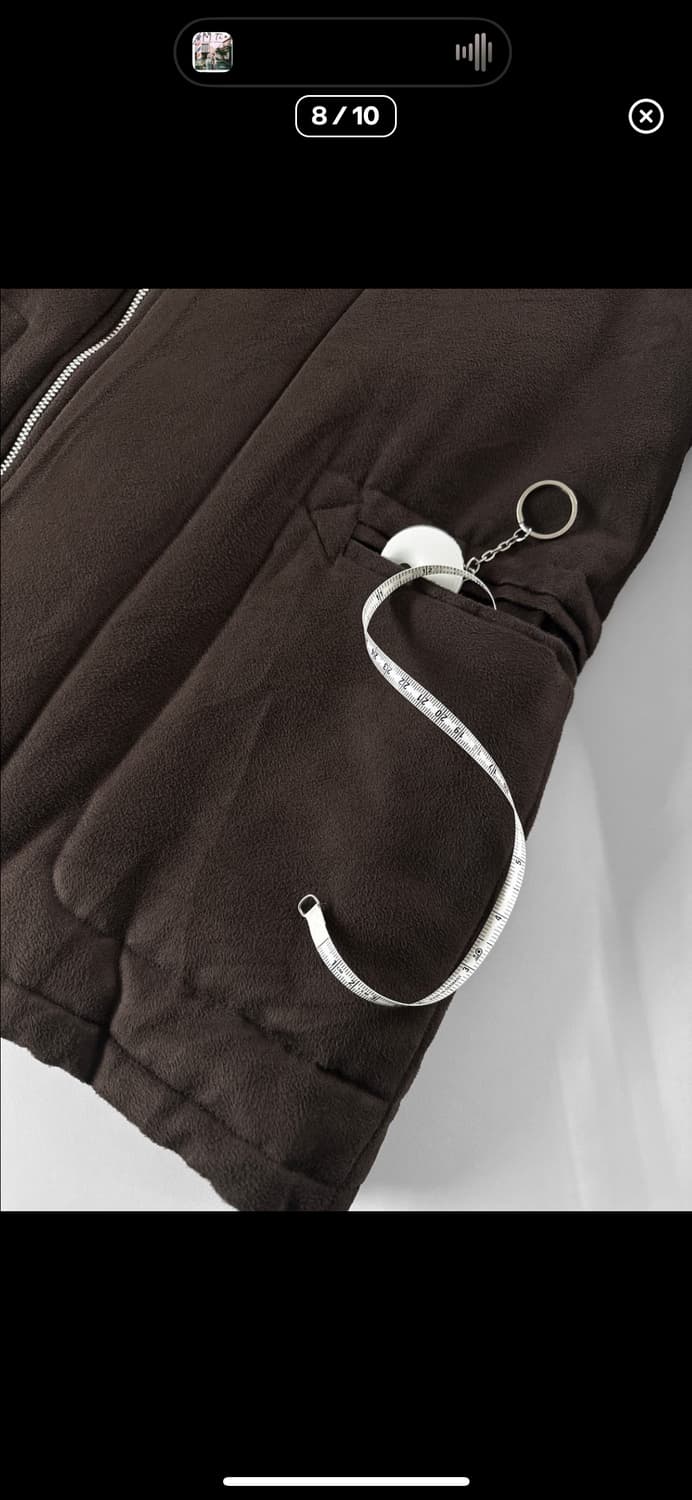 00s 스나오 쿠와하라 퍼 카라 집 업 코트 M 상품이미지8