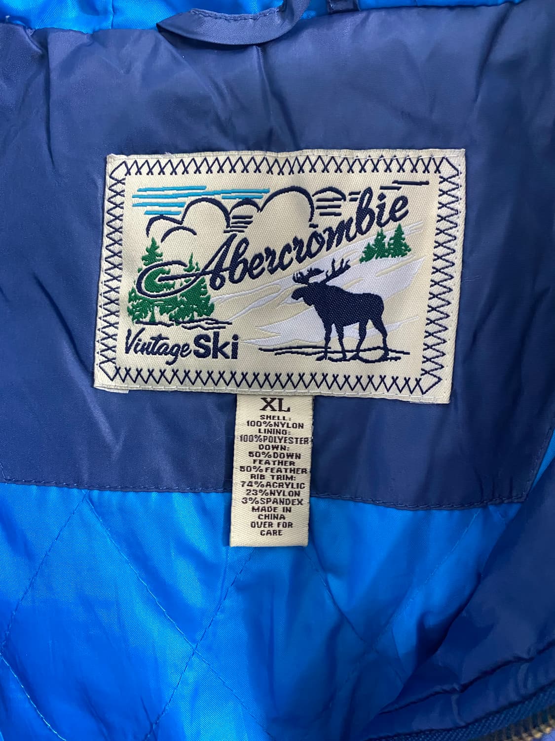 아베크롬비 블루 다운 크롭 스키 패딩 XL 상품이미지8