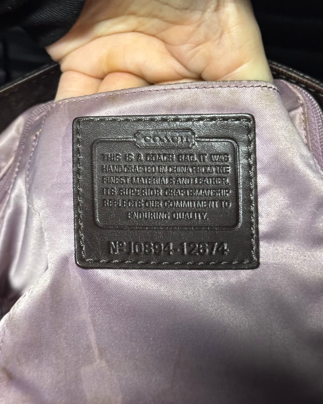 코치 브라운 갈색 가죽 캔버스 로고 버클 고리 숄더백 토드백 가방 웨스턴 상품이미지9