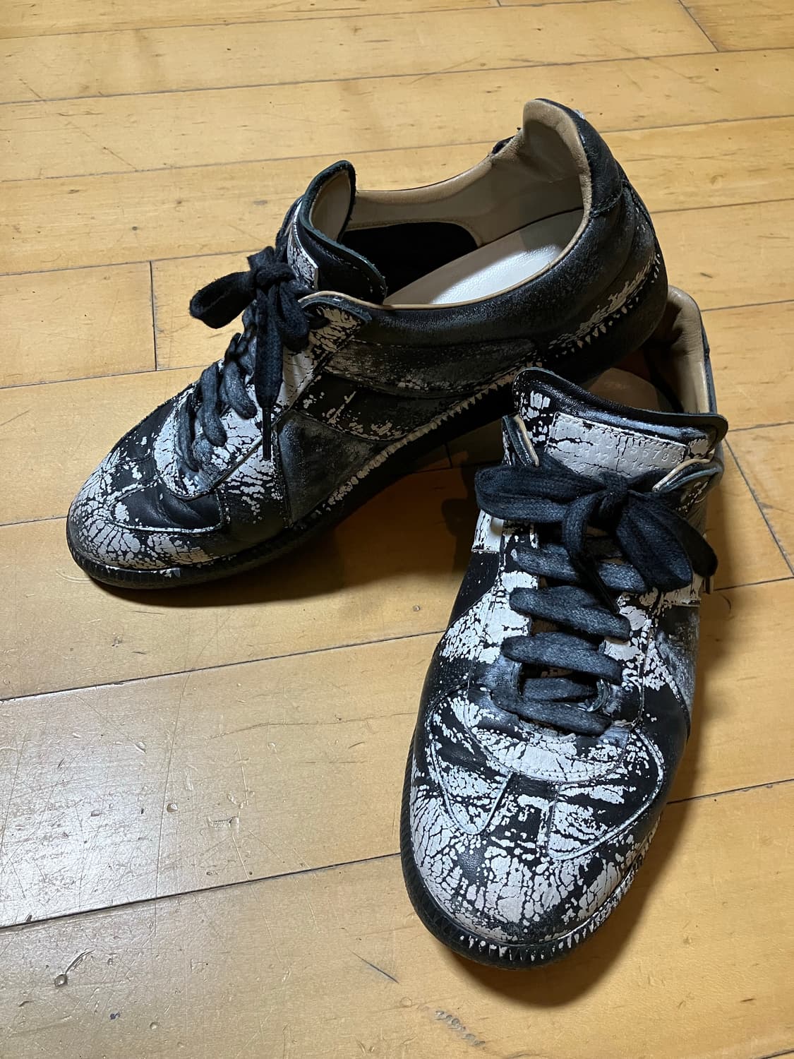 Margiela 독일군 페인티드 레플리카 블랙슈즈 43 상품이미지8