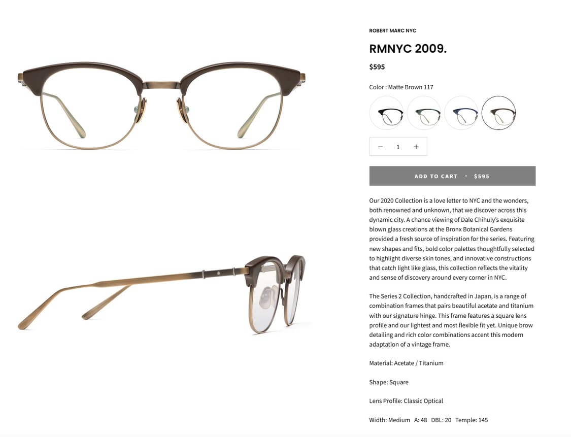 ROBERT MARC NYC 티타늄 안경 상품이미지6