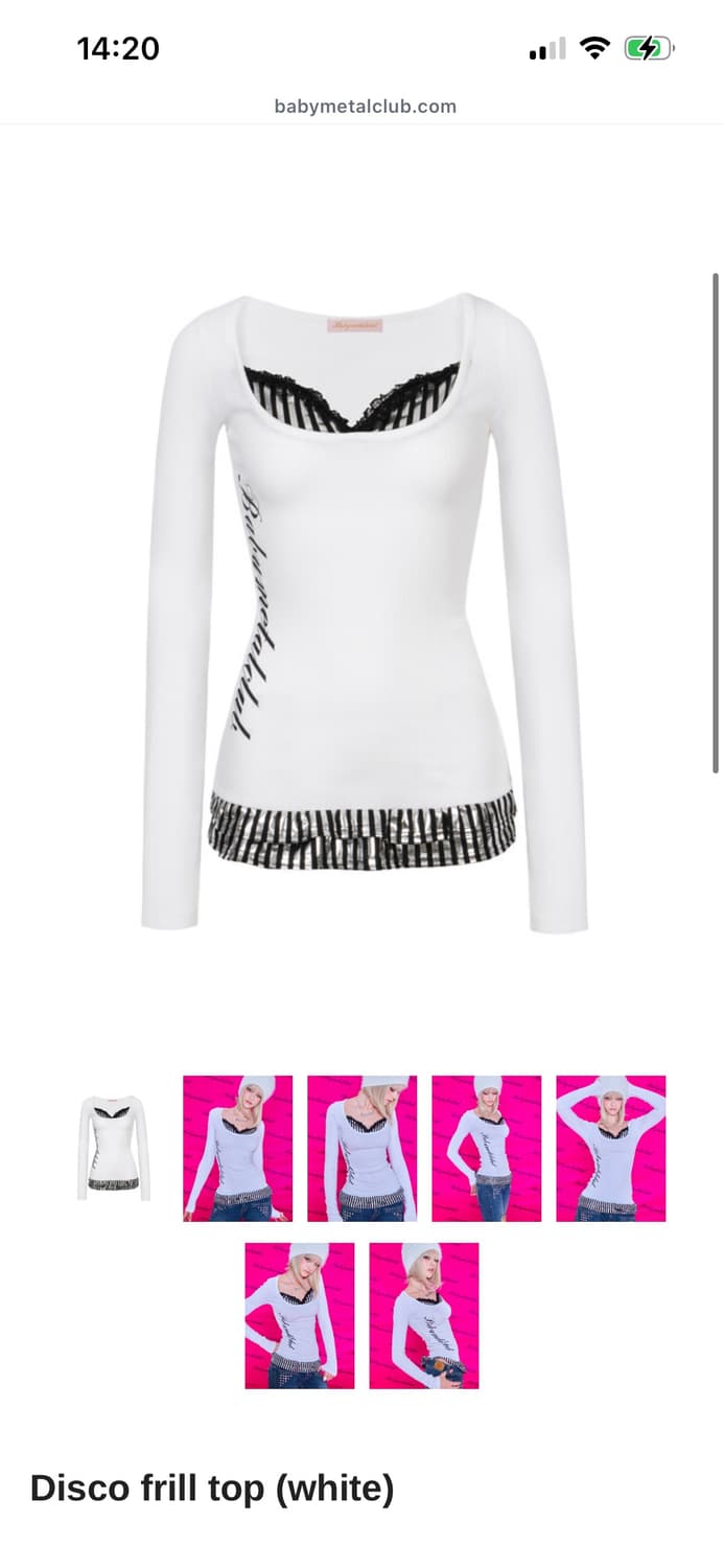 Babymetalclub 베메클 디스코 프릴 화이트탑 (판매/교환) 상품이미지1
