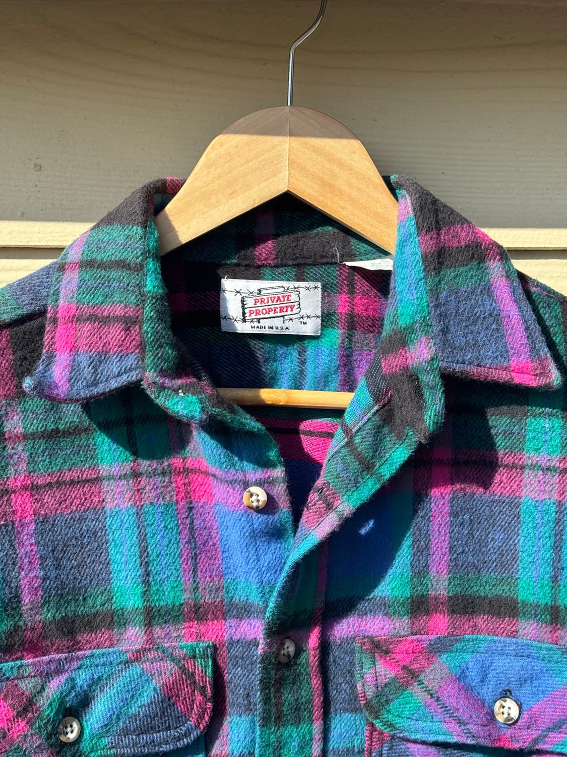 90s Private Property 헤비 플란넬 워크셔츠 상품이미지2