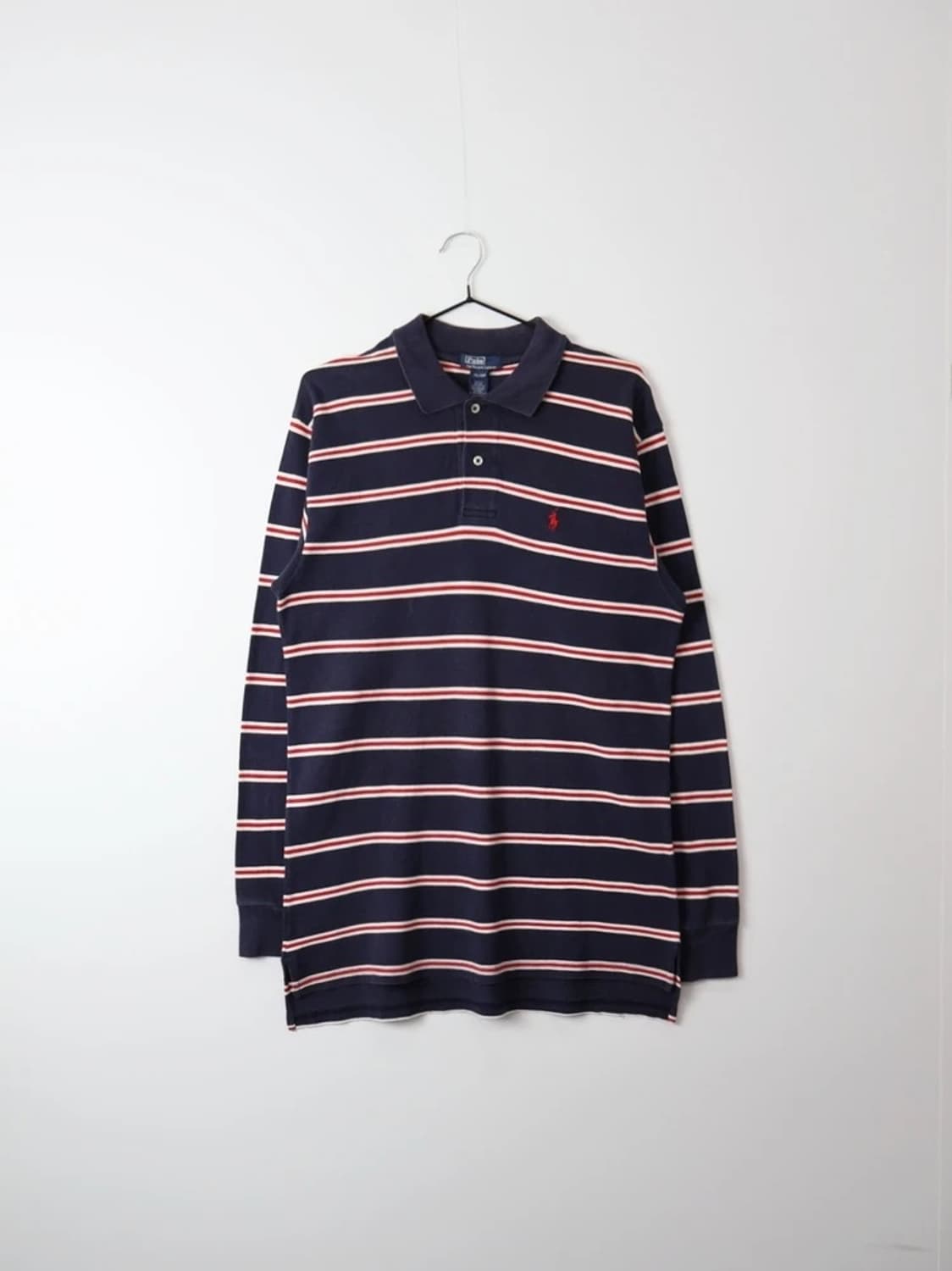 Polo Stripe Rugby Long Sleeve Navy 상품이미지3