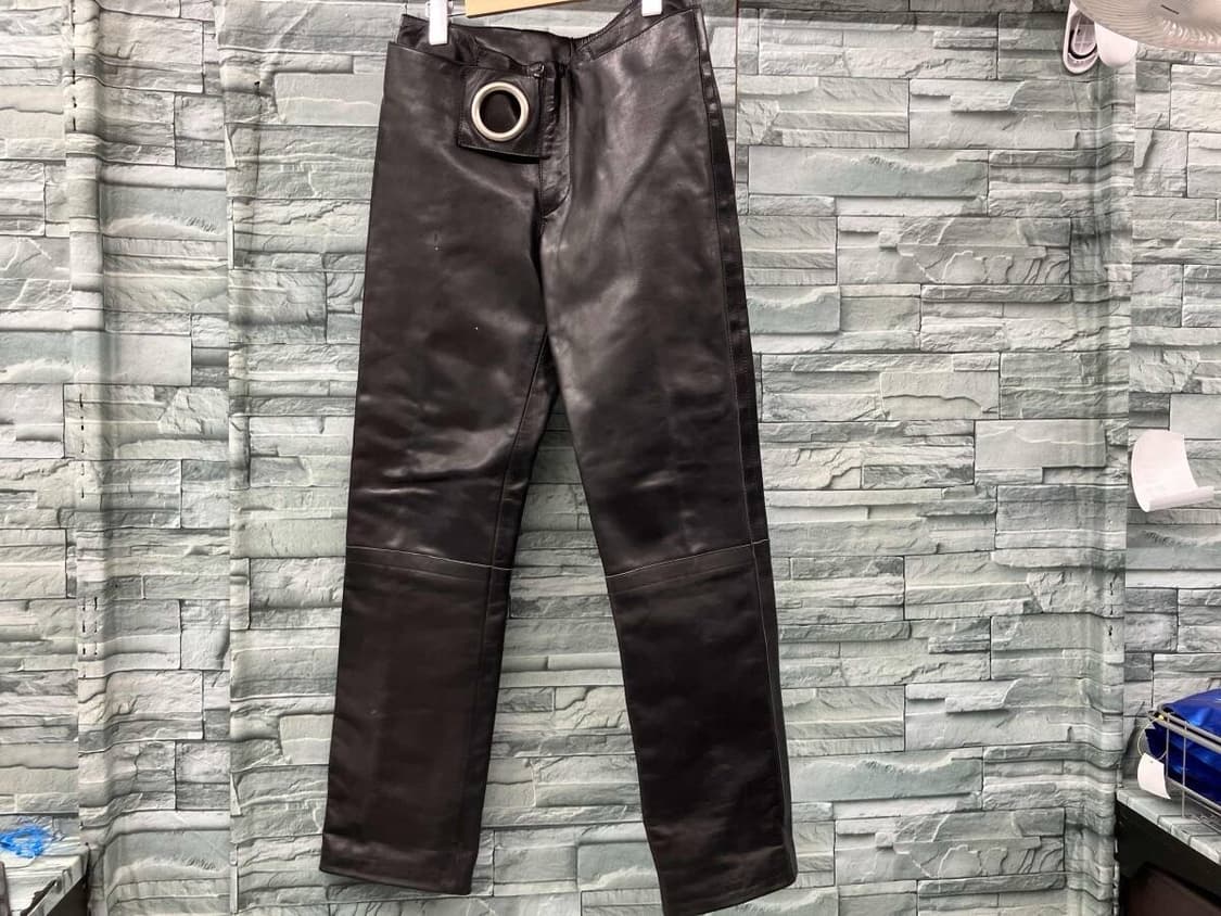 dirk bikkembergs 90’s 레더 트라우저 상품이미지1