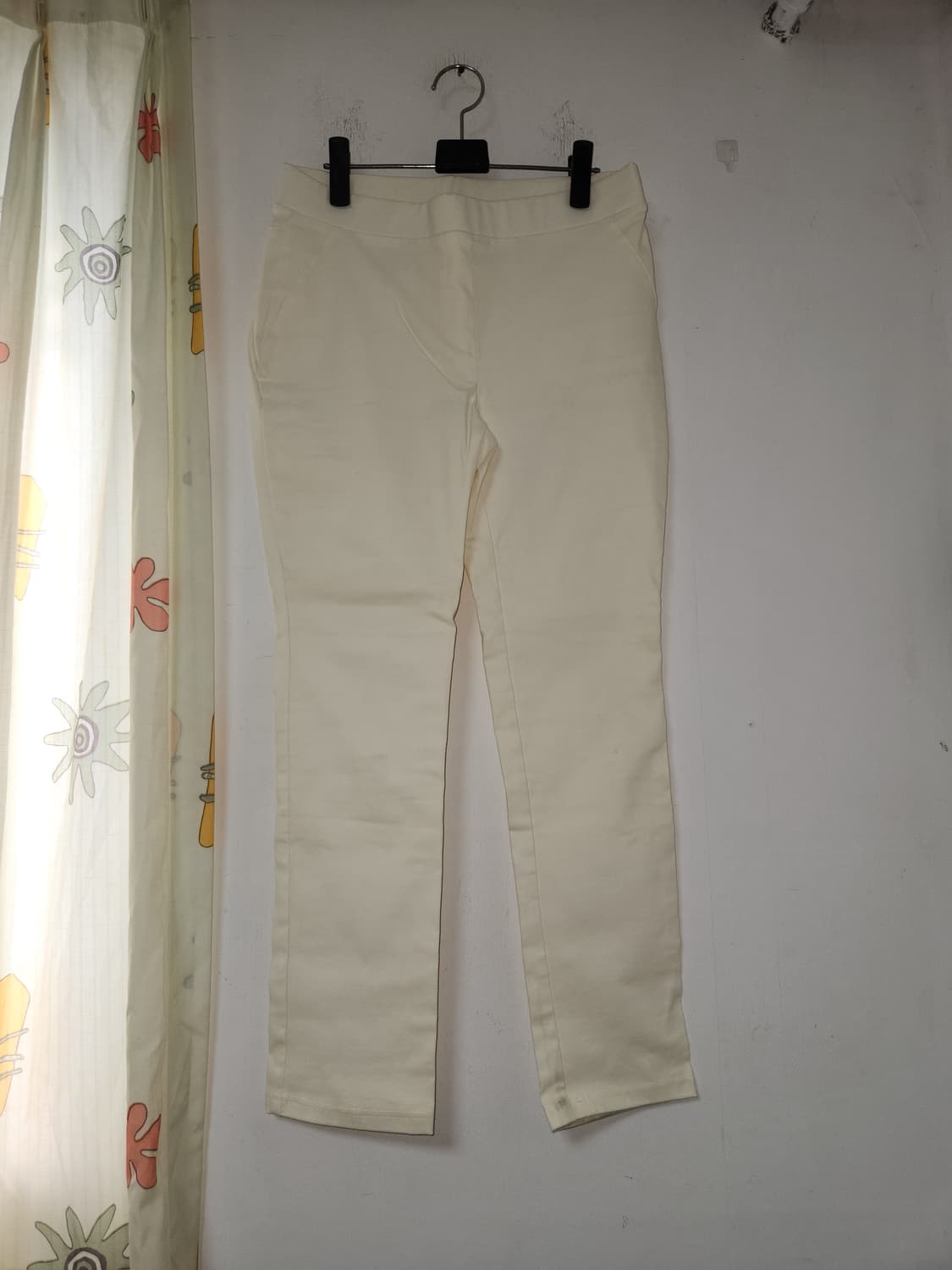 아이보리색 밴딩 스판 여성 바지 88 상품이미지1