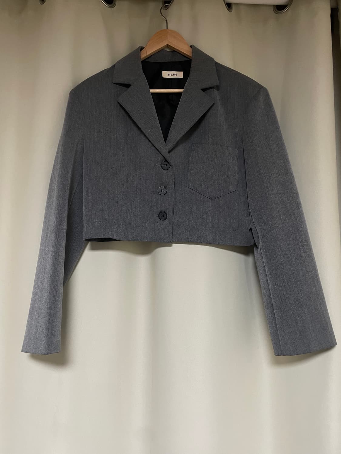 그레이 크롭 자켓 상품이미지1