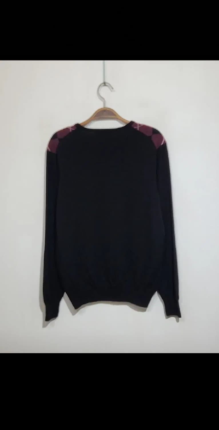 (M) 프레드페리 니트 아가일 브이넥 울스웨터  상품이미지6