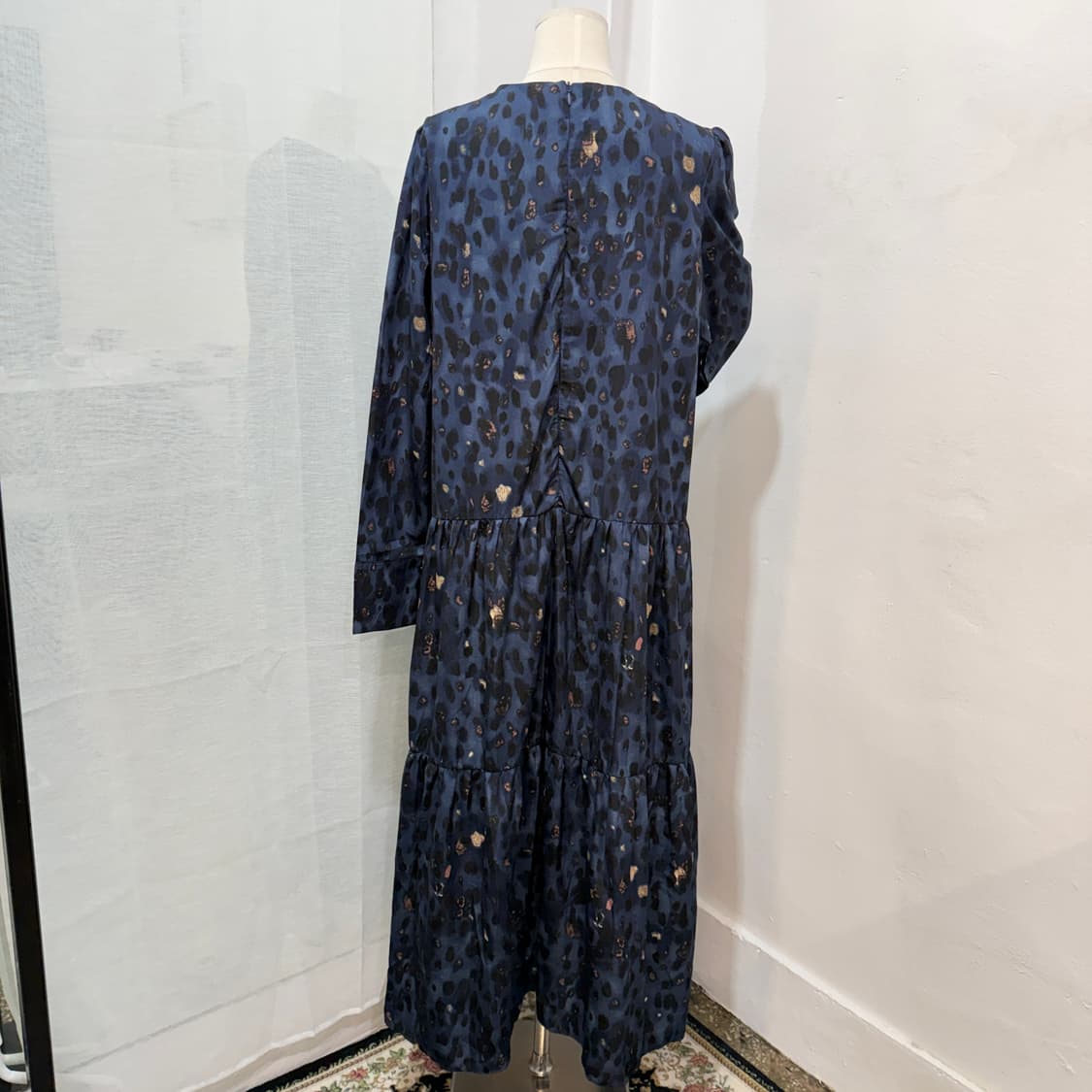 콩단추 블루호피 레오파드 롱원피스 롱드레스 3738 상품이미지4