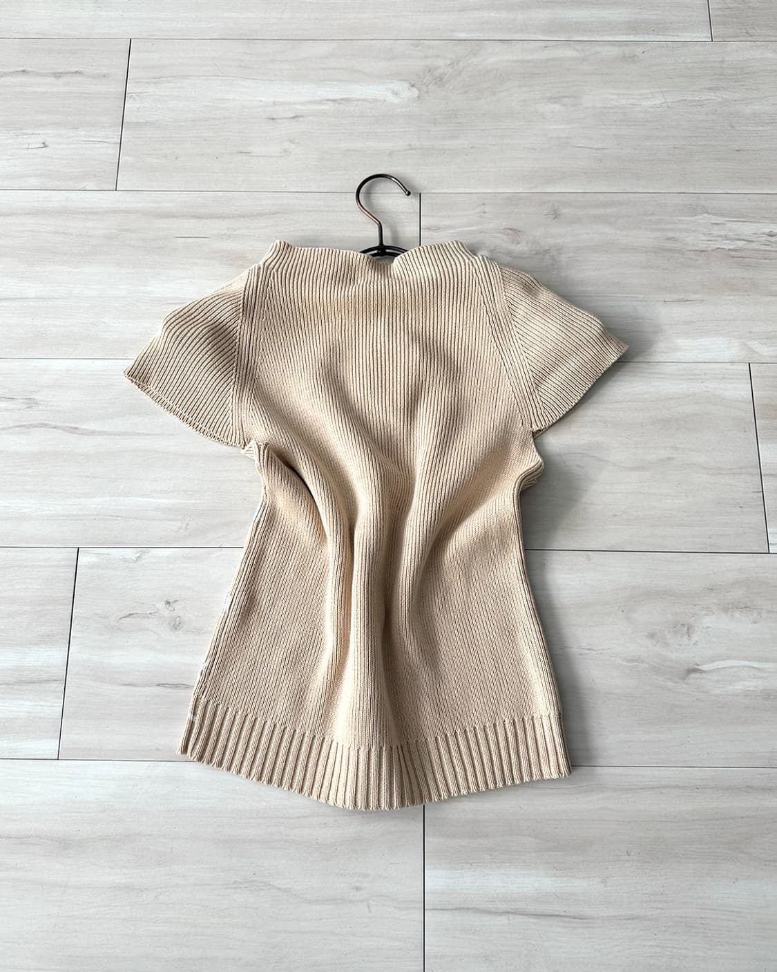 light beige check half top 상품이미지8