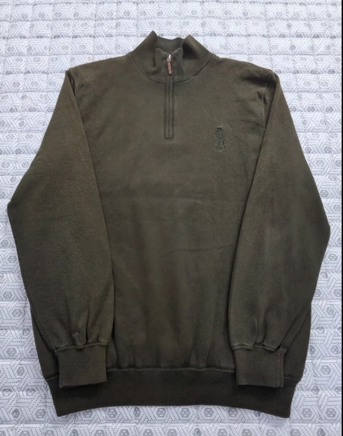 폴로 골프 남성 하프집업 카키 100 상품이미지2