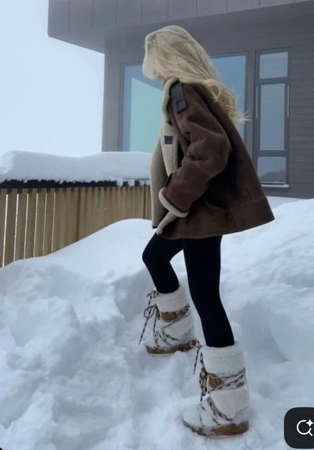 Moon boot icon cream shearing boots 문부츠  상품이미지5