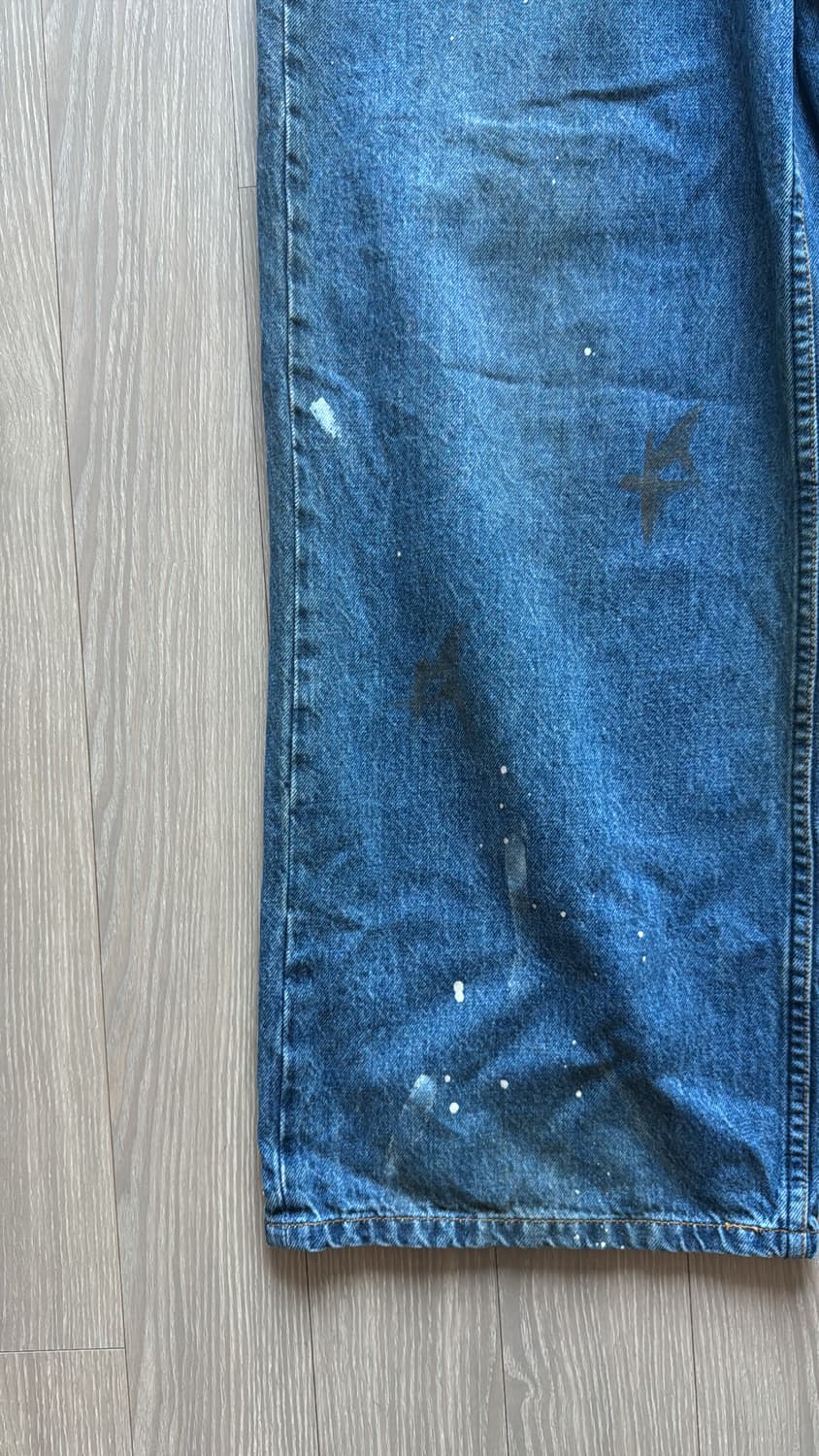 헬무트랭 와이드 레그 페인팅 데님 진 상품이미지6