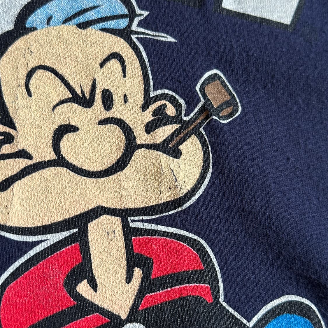 90‘s Nj croce ‘Popeye’ usa made 1/2 tee 상품이미지10