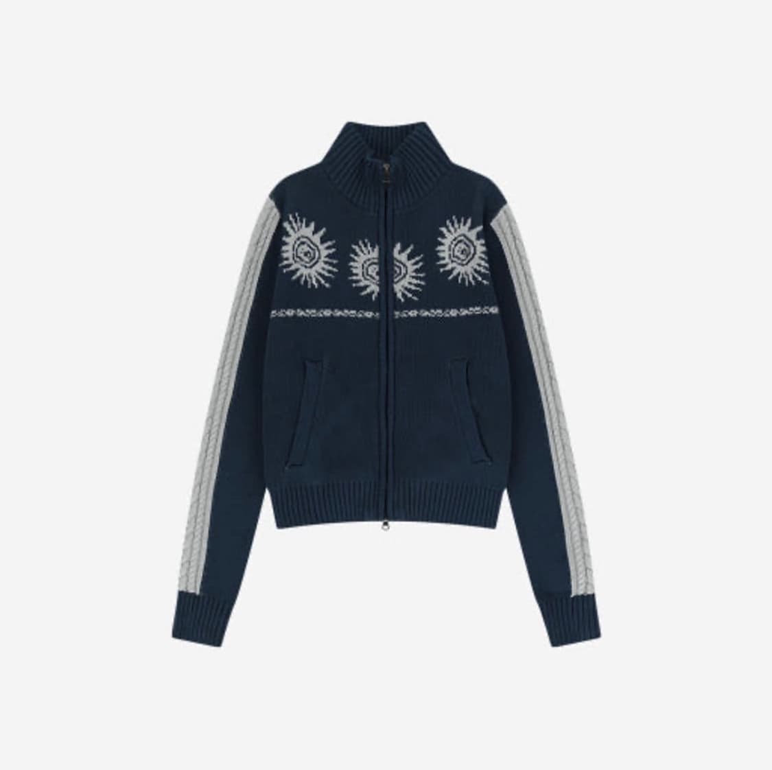 aakam 아캄 자카드 집업 스웨터 2 상품이미지1