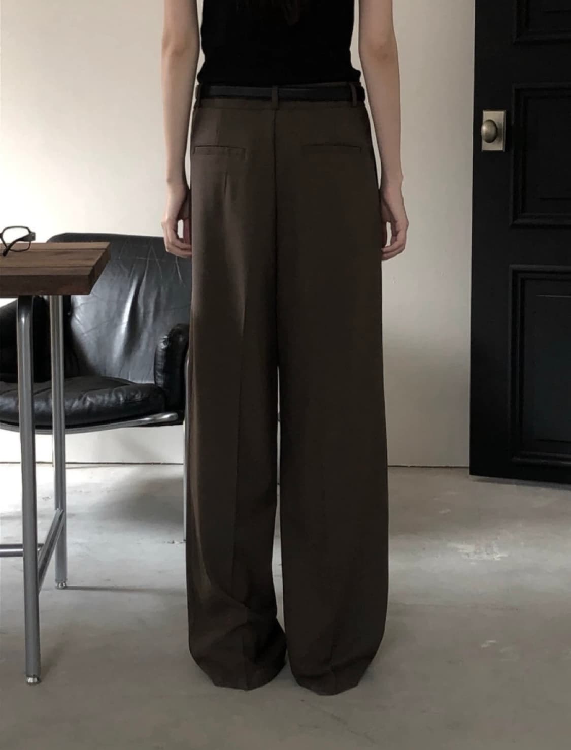 르버터 레아 더블핀턱 하이웨스트 슬랙스 상품이미지3