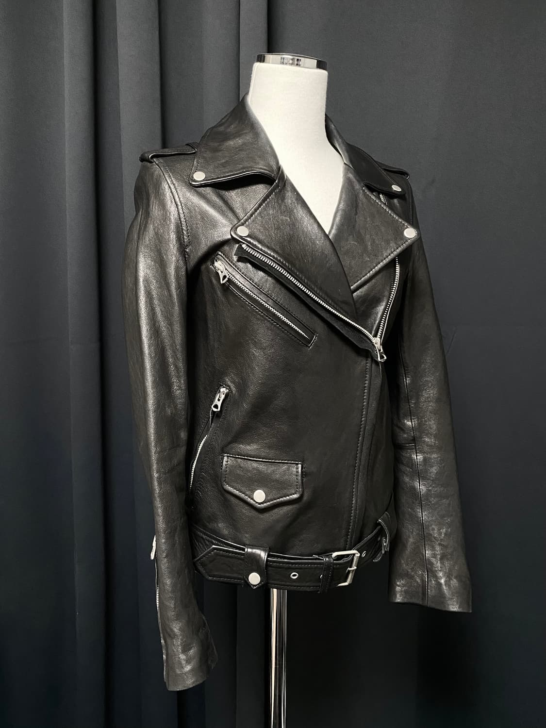 양가죽 리얼 레더 라이더자켓 락시크 나나 펑크 고딕 상품이미지2