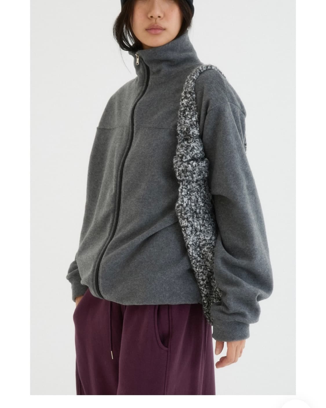 베르크서울 테이프 플리스 집업 TAPE FLEECE ZIP-UP 그레이 상품이미지5