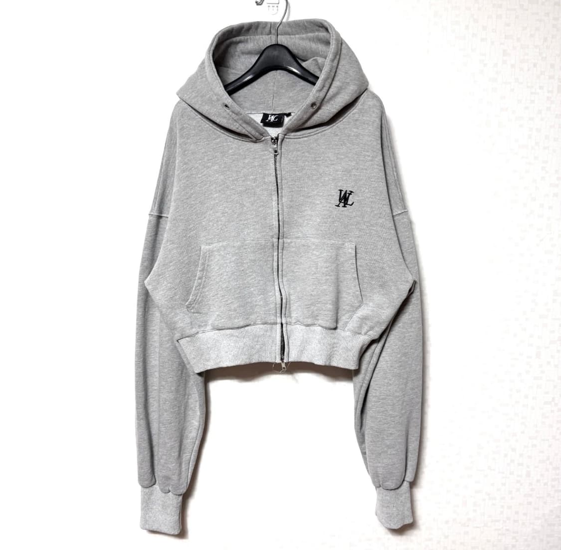 🩶우알롱 그레이 크롭 후드집업🩶 상품이미지1
