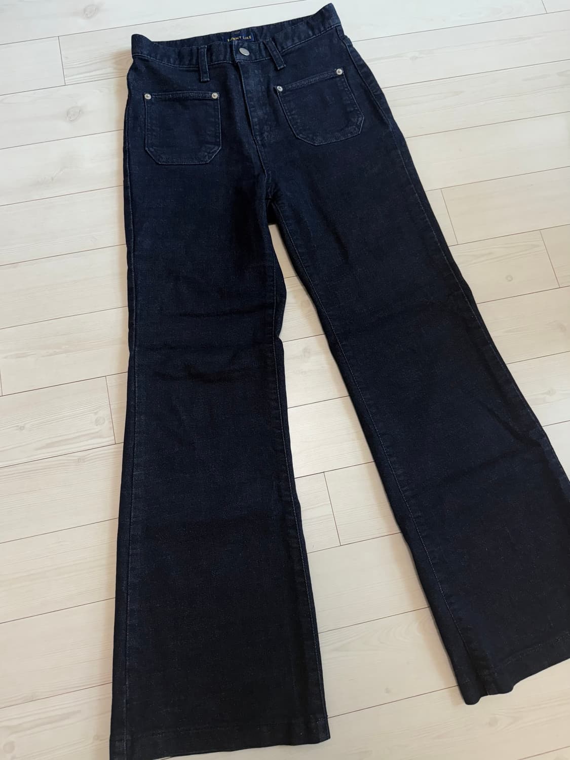 프리미엄진 아웃포켓 논페이드 생지 세미부츠컷 데님팬츠 상품이미지4