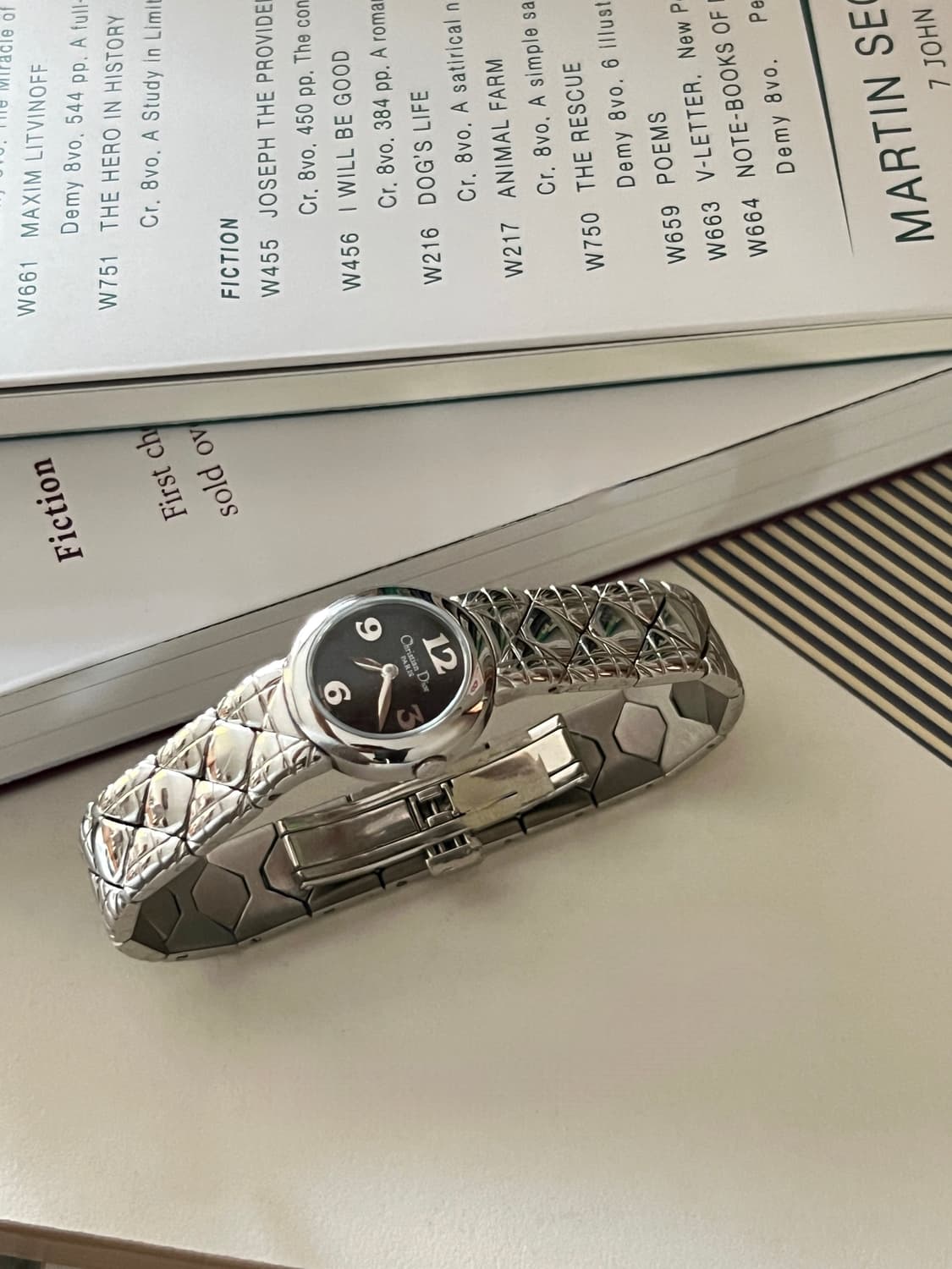 Christian Dior  까나쥬 패턴 브레이슬릿 블랙 다이얼 디올 시 상품이미지2