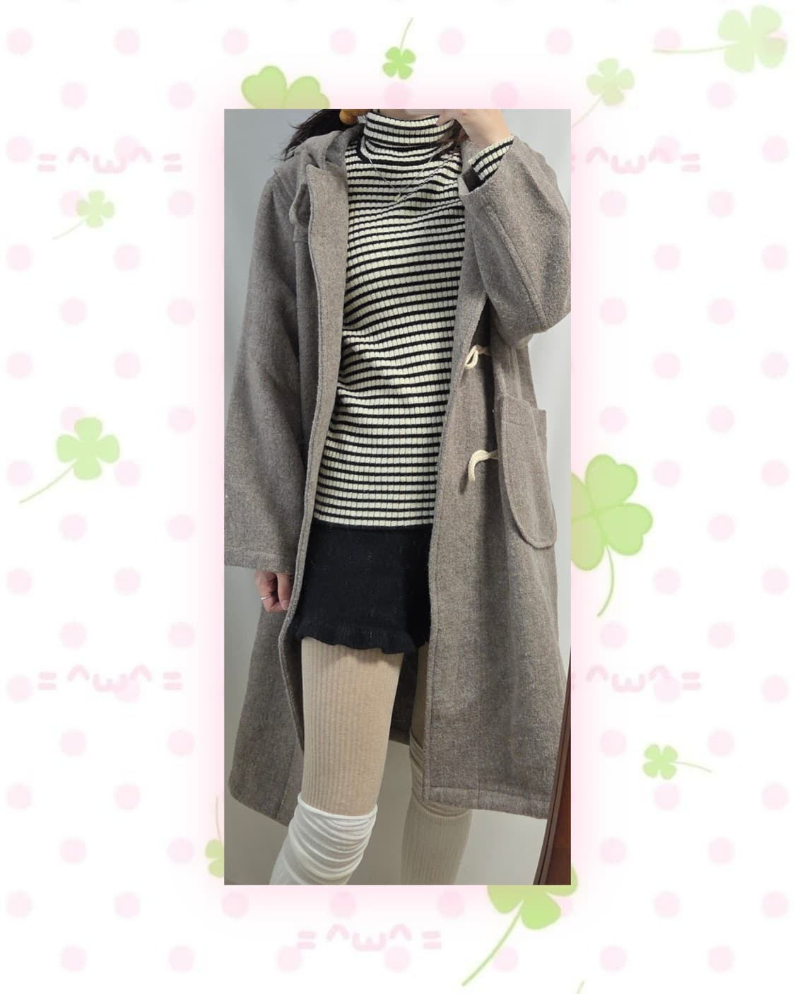 사만사모스 라떼 더플 떡볶이 코트 상품이미지1