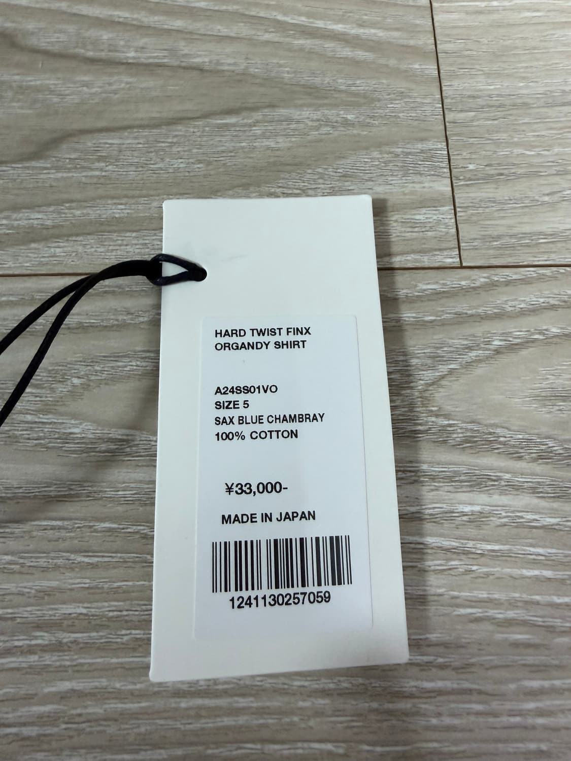 오라리 하드 트위스트 오간디 샴브레이 셔츠 5 삭스 상품이미지2