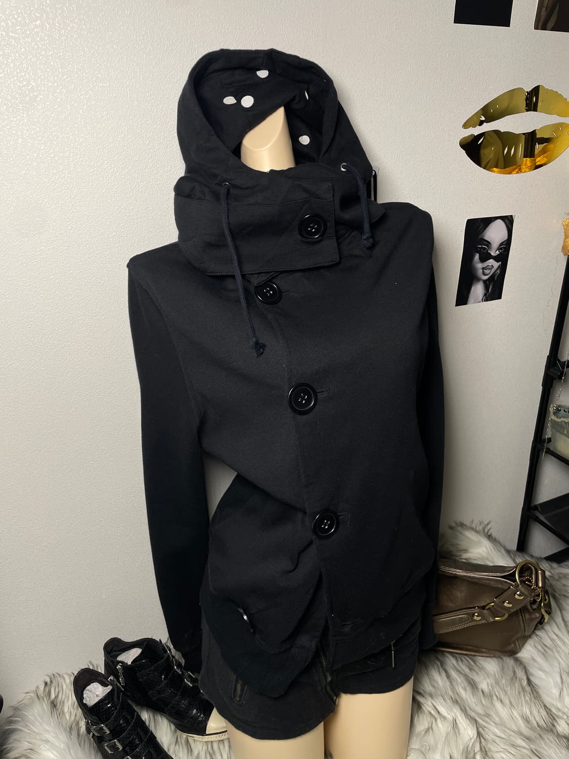 빈티지 하이넥 버튼 자켓 상품이미지1