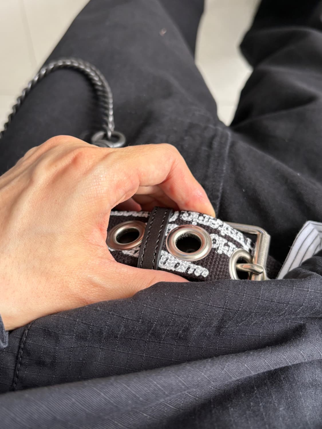 logo eyelet belt 벨트 상품이미지3