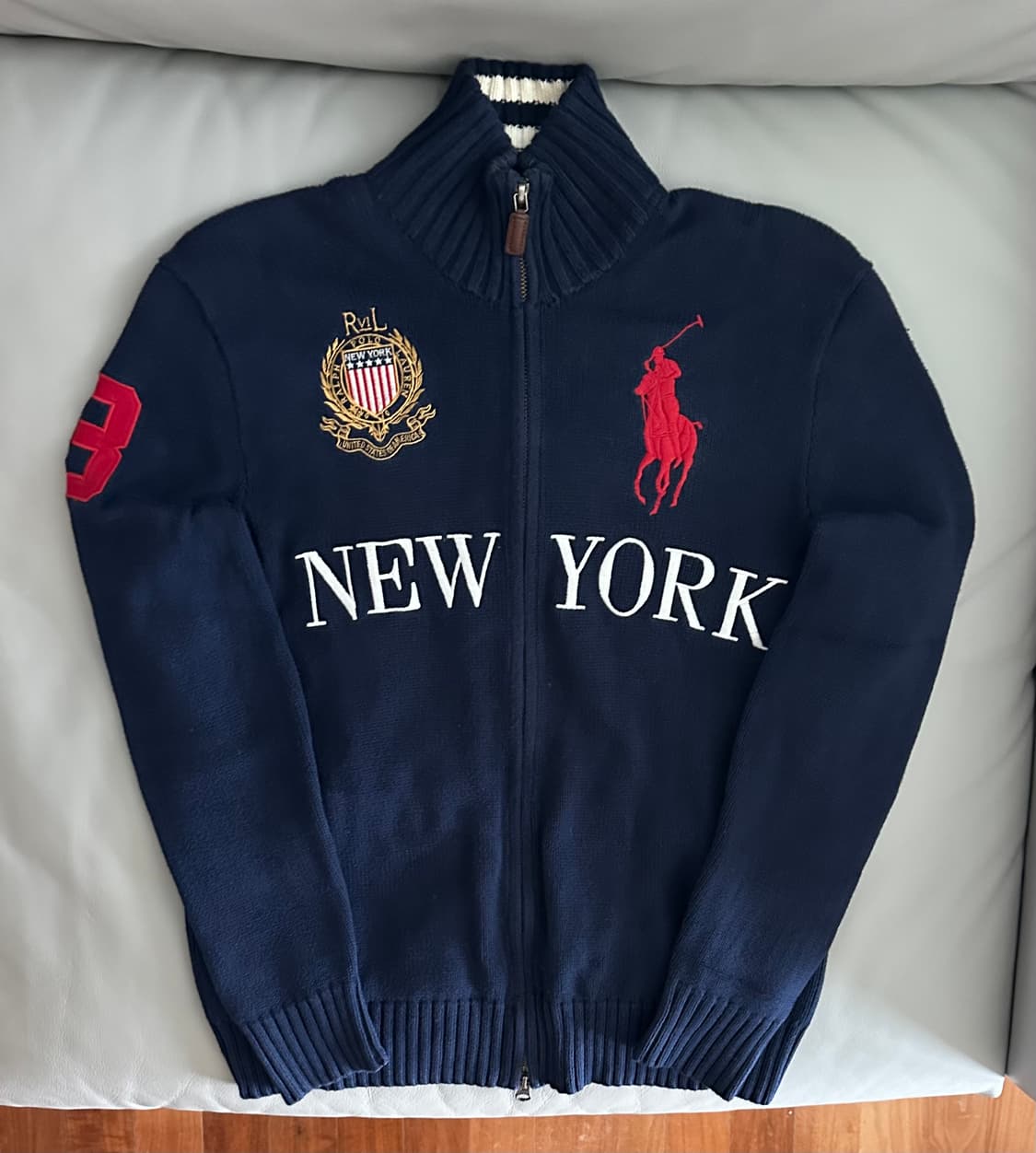폴로 랄프로렌 빅포니 뉴욕 니트집업 S 상품이미지2