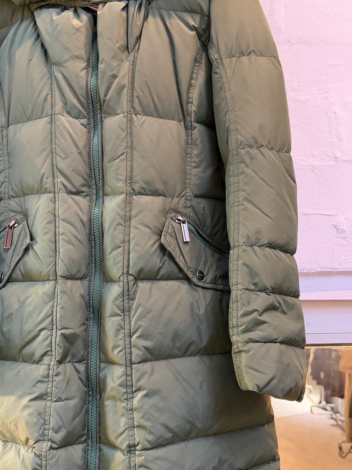 Add 구스 다운 롱패딩 그린 IT42 상품이미지3