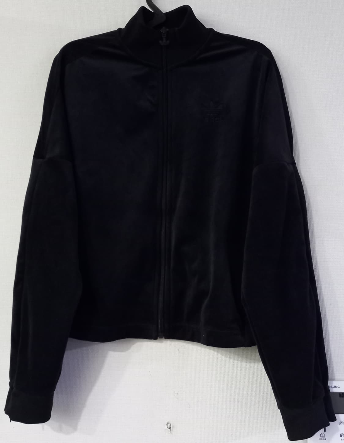 아디다스 벨벳 블랙 검정 트랙탑 저지 져지집업 90/S 상품이미지1