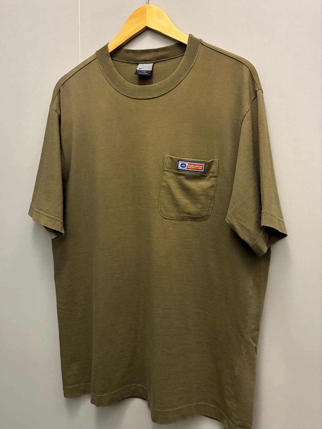 (L/103)00s nike 나이키 코튼 포켓 카키 빈티지 반팔티셔츠 상품이미지2