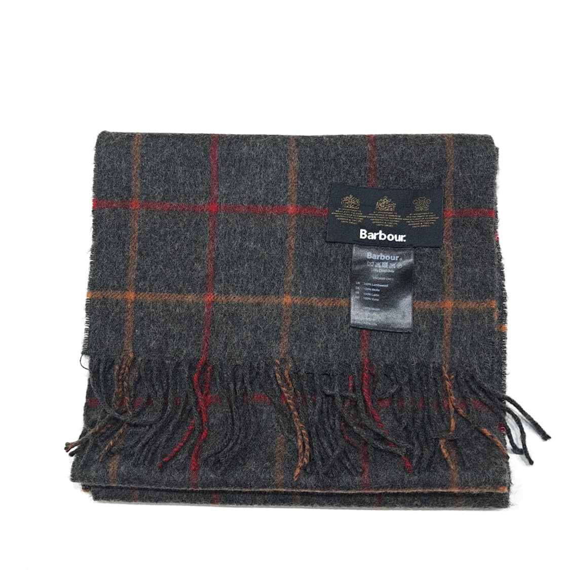 MX467 바버 램스울 3로얄워런트 윈도우페인 차콜 머플러 목도리 상품이미지6
