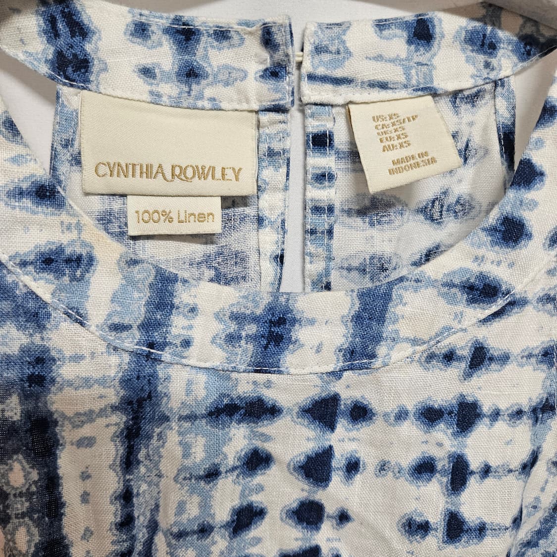 신시아 로리 Cynthia Rowley 린넨 슬리브리스 원피스 XS 상품이미지3