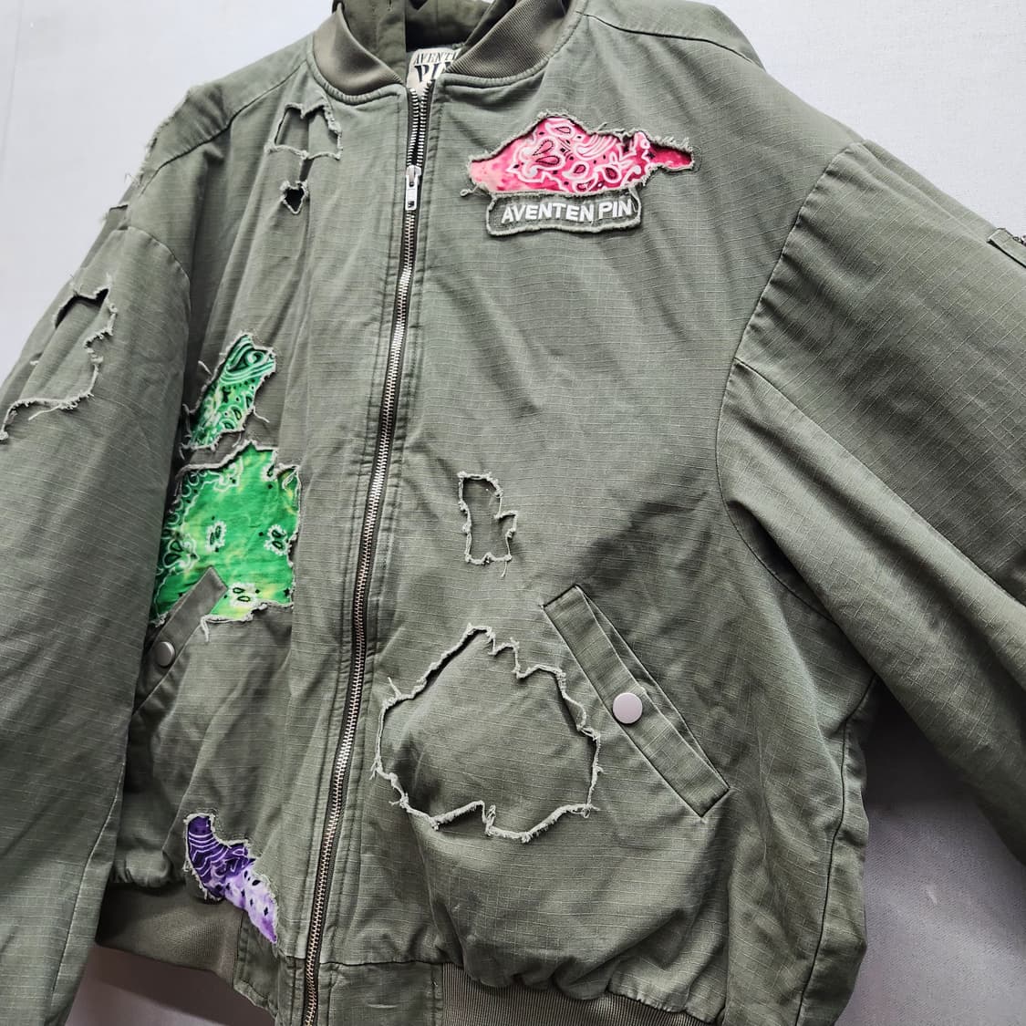 Aventen Pin(아벤텐핀) 백로고 빈티지 항공점퍼 2XL 상품이미지2