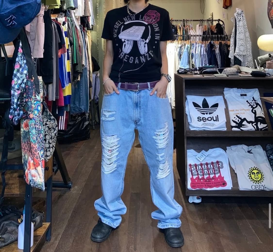 리바이스 505 미키마우스 커스텀 팬츠 상품이미지7