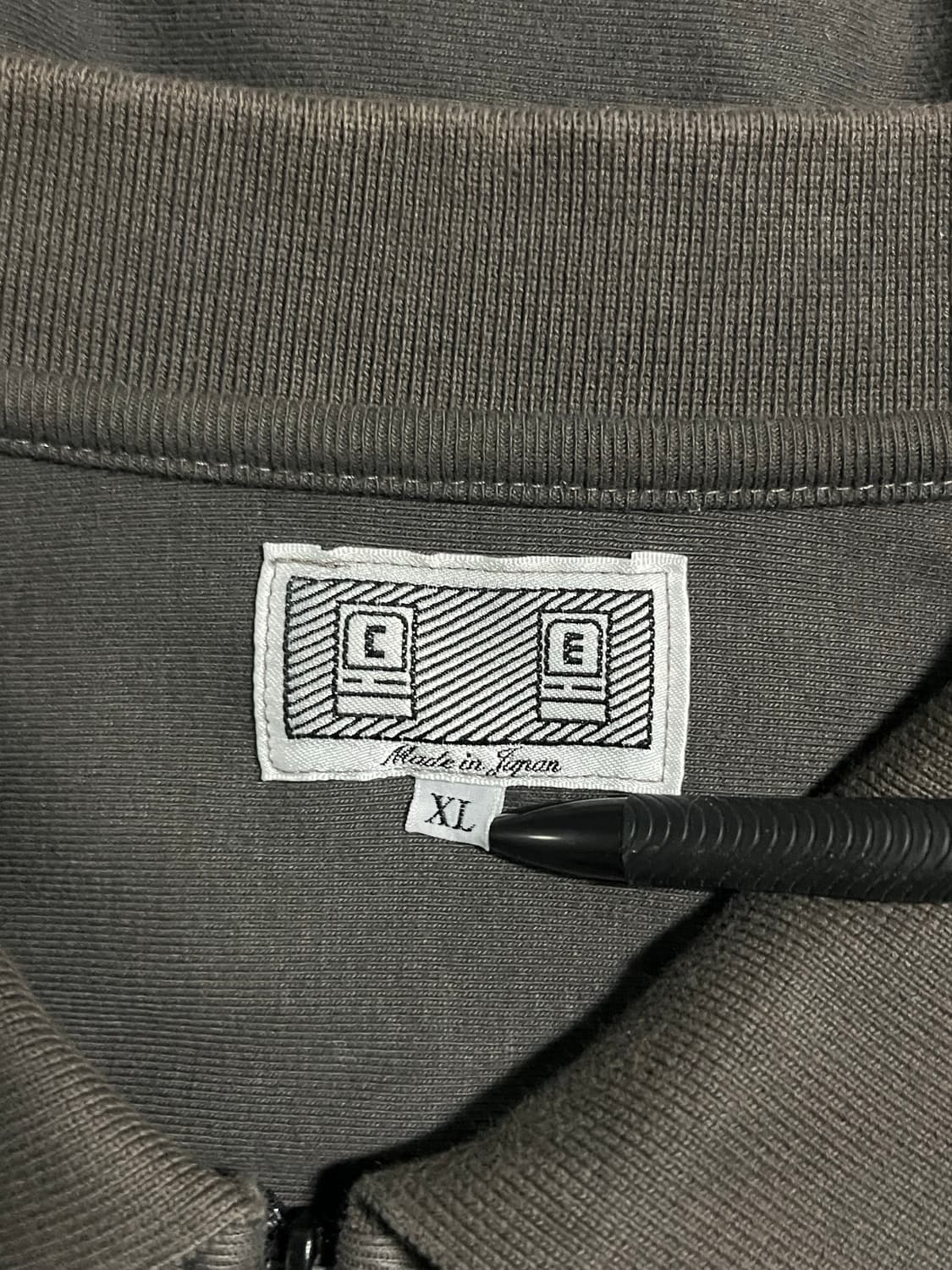 [XL] 카브엠트 패널 집업 가디건 블랙 차콜 상품이미지4