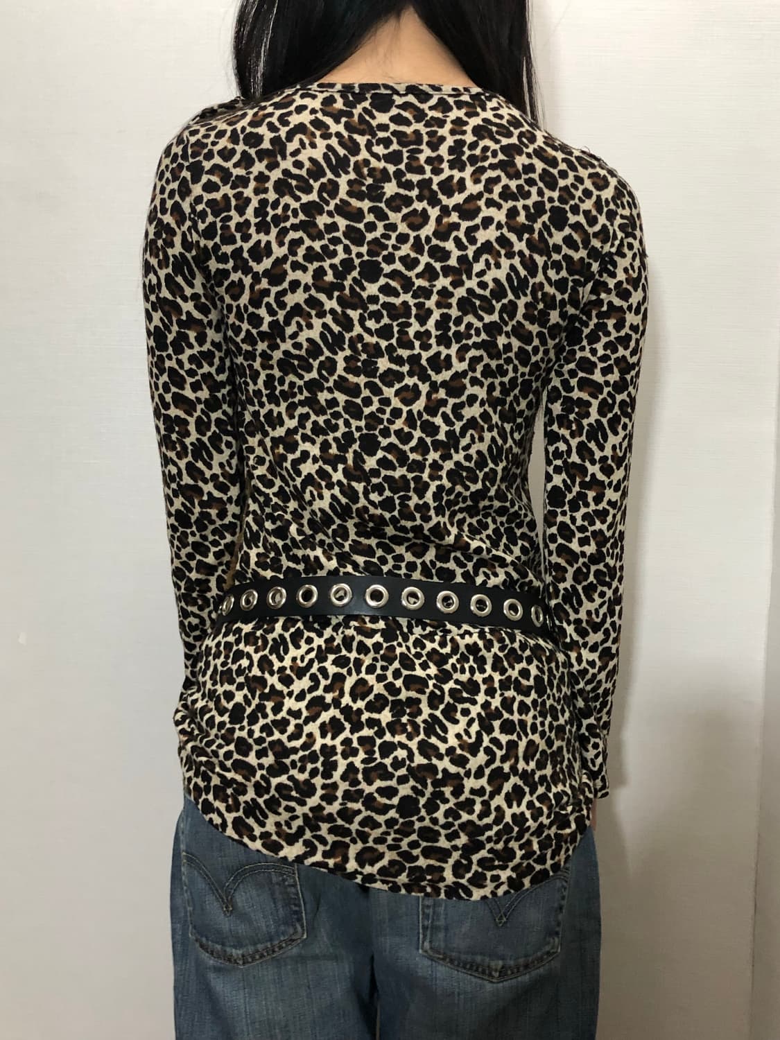 빈티지 레오파드 퍼 니트 상품이미지4