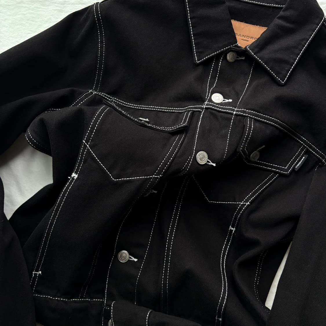 [M] 산드로 스티치 자켓 블랙 상품이미지4