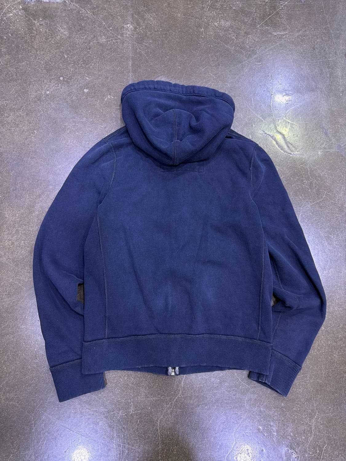 아베크롬비 스펠아웃 로고 패치 후드집업 네이비 머슬핏 L 상품이미지2