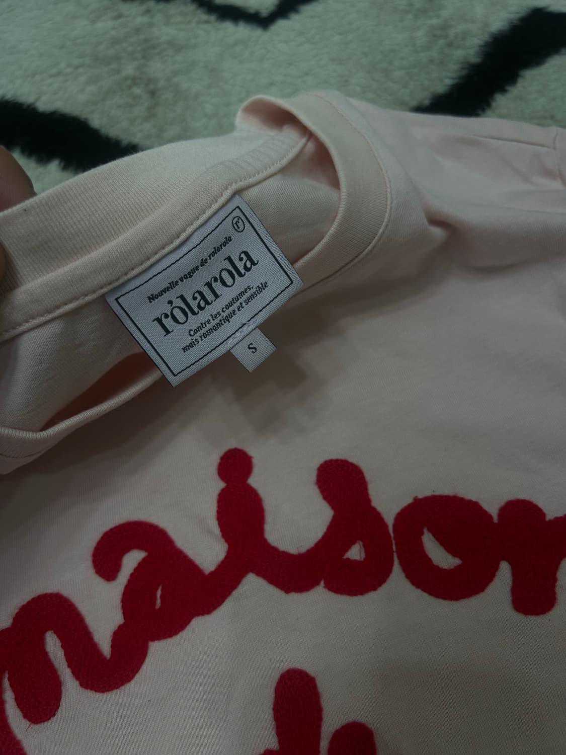 [S]로라로라 메트로 로라 자수 반팔/핑크 상품이미지4