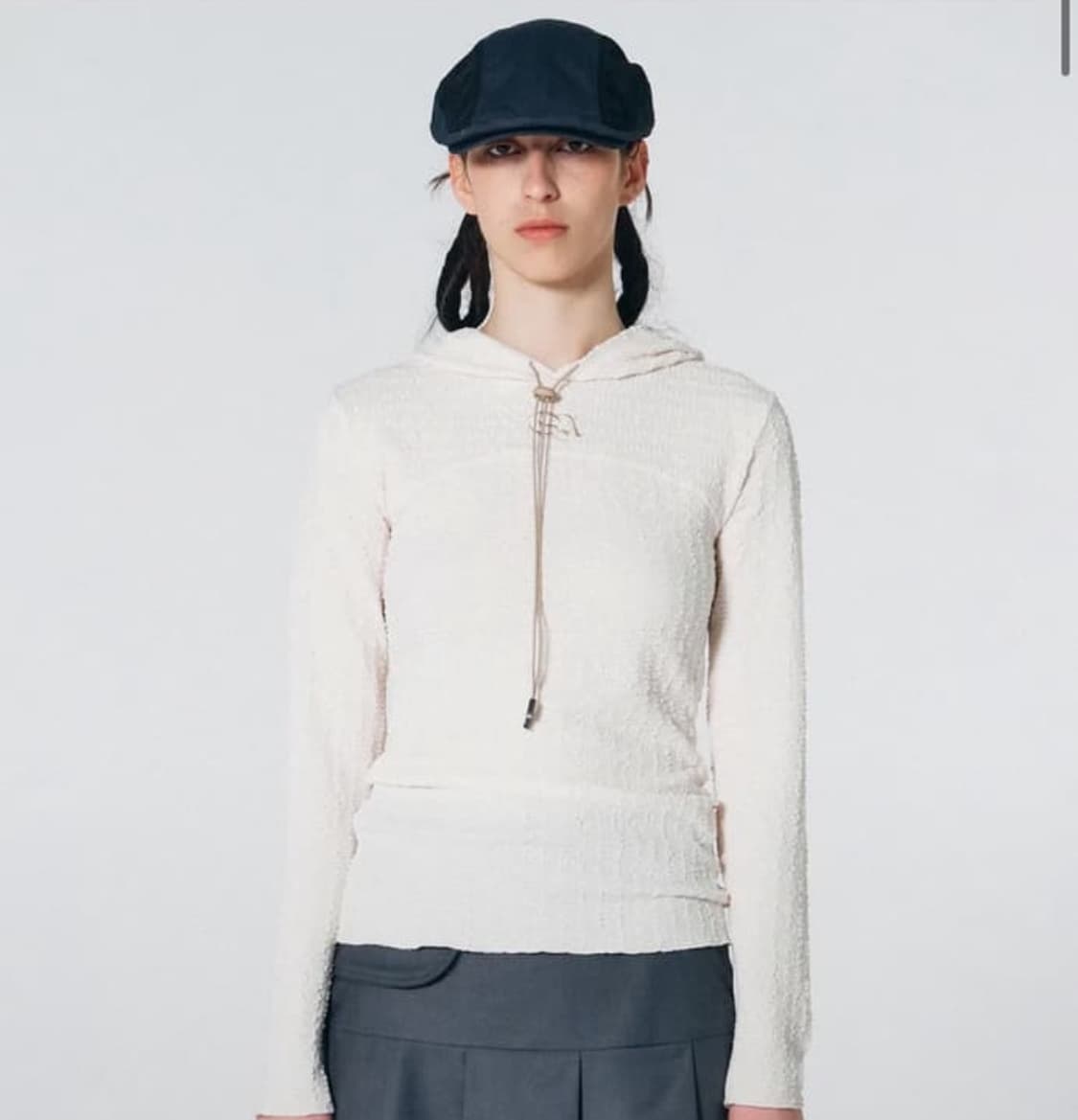 스컬프터 스트링 크링클 후드 상품이미지1