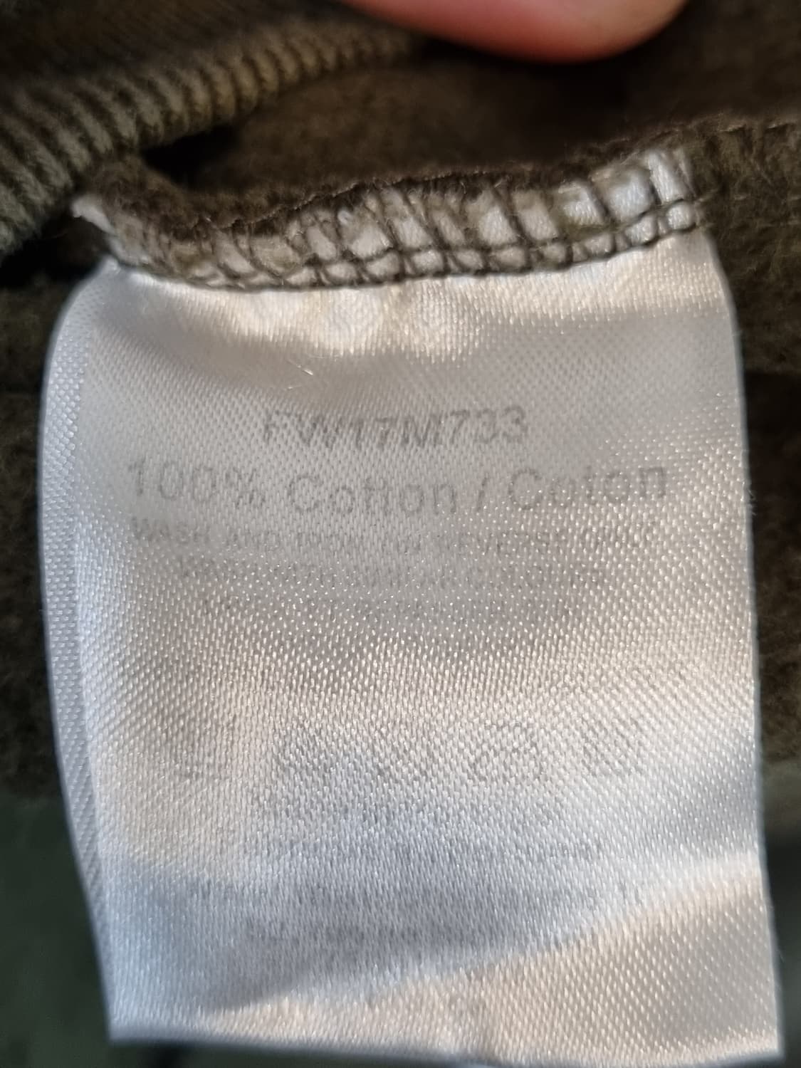 메종키츠네 트리컬러 폭스 기모 맨투맨 XL 카키 상품이미지8