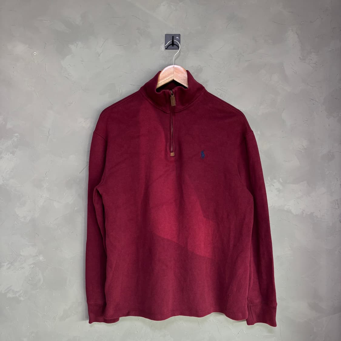 폴로 랄프로렌 니트 반집업 버건디 상품이미지1