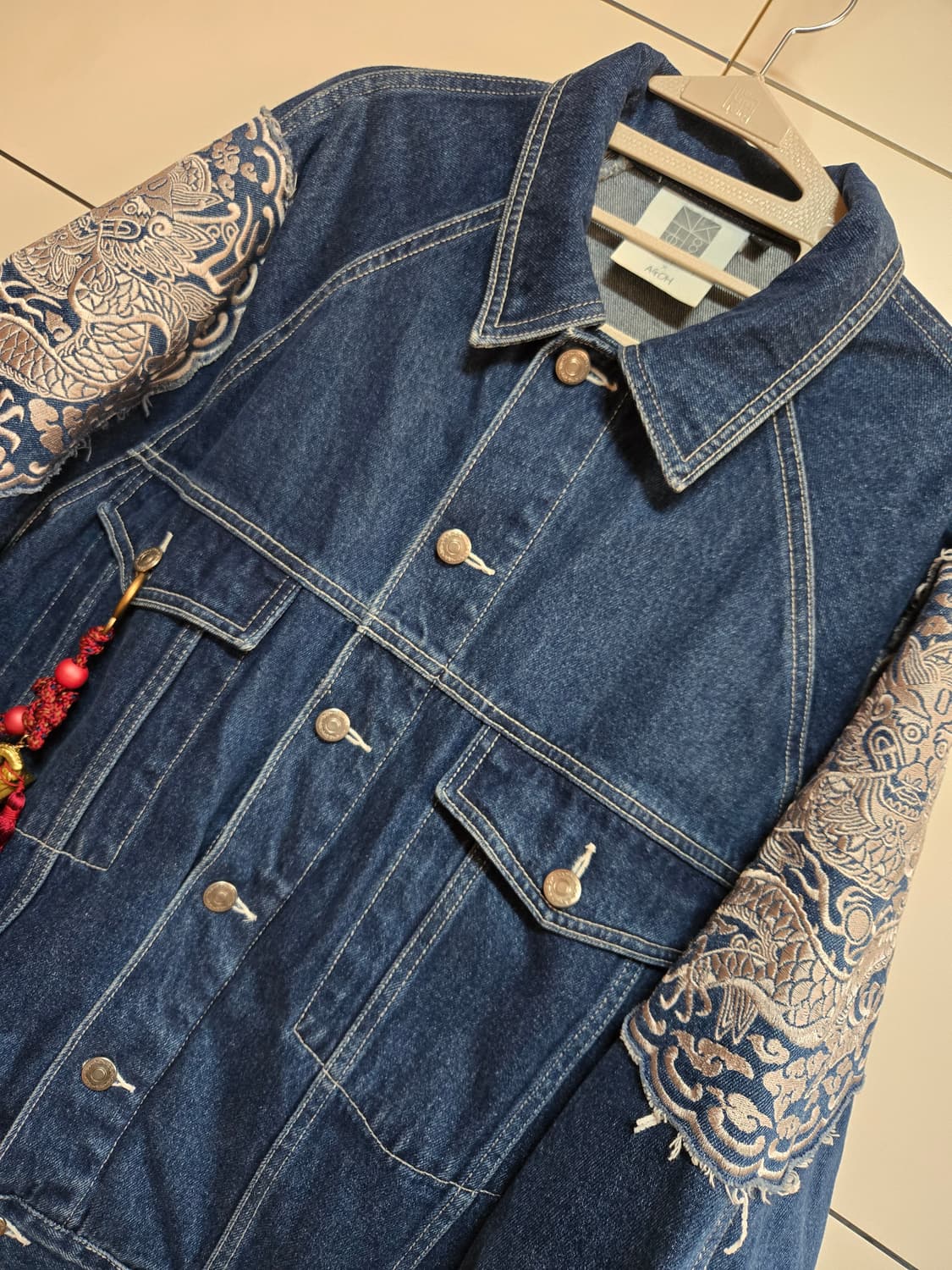 교집합X악오 청롱포 진청 자켓 상품이미지2