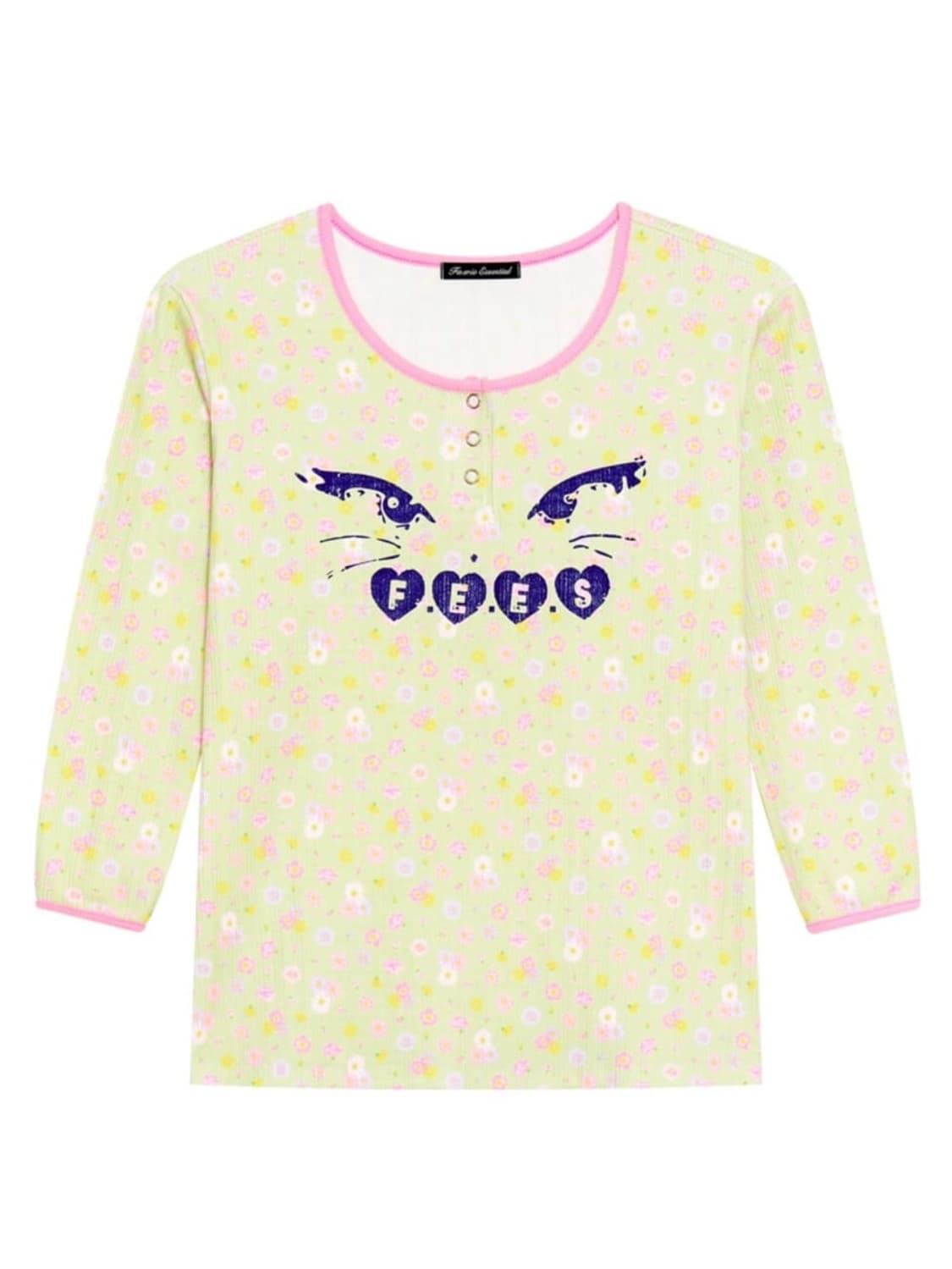 샵페어리 fees kitty botton flower top 상품이미지2