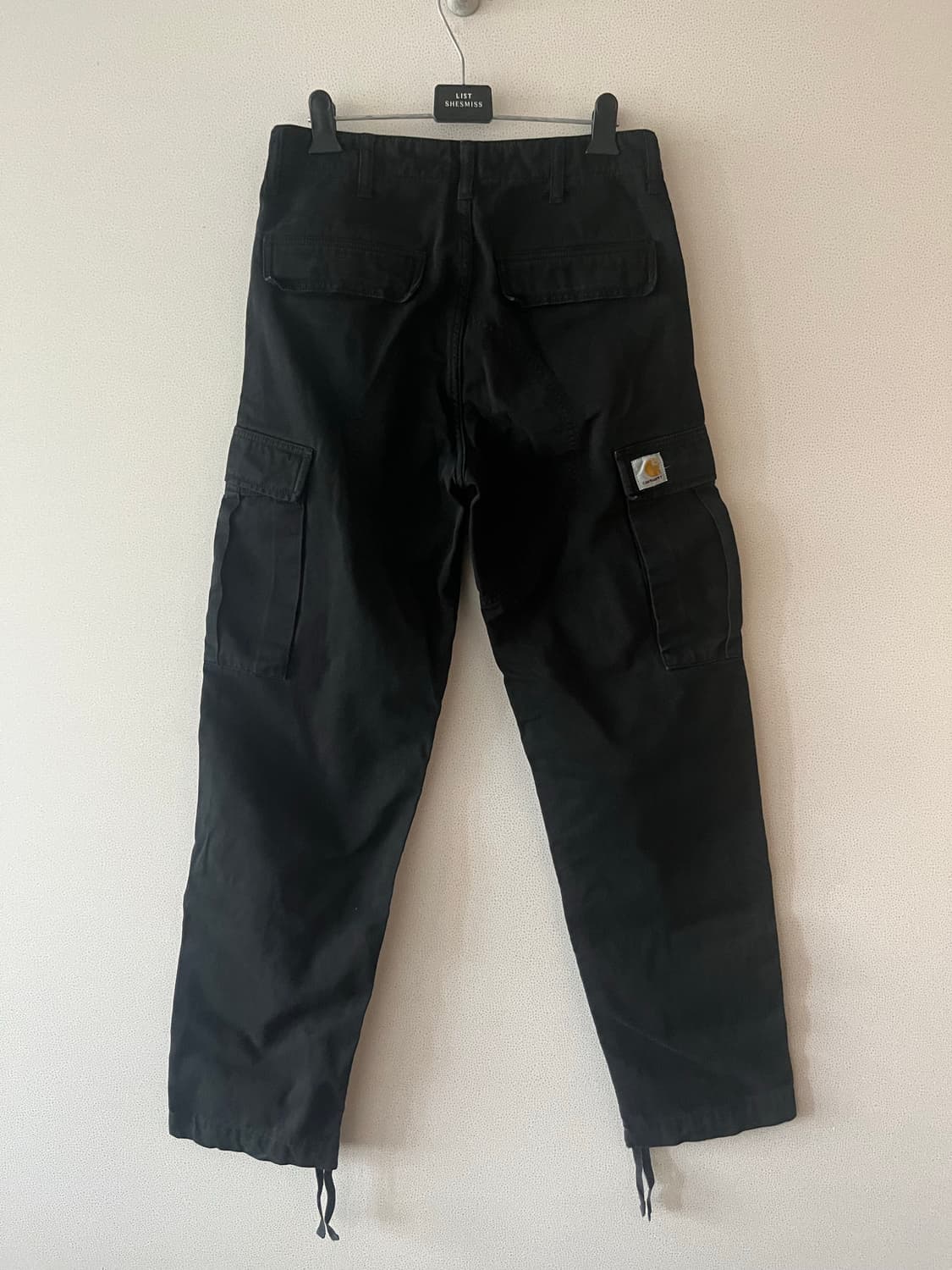 칼하트 WIP 모라가 트윌 레귤러 카고 팬츠 블랙 상품이미지4