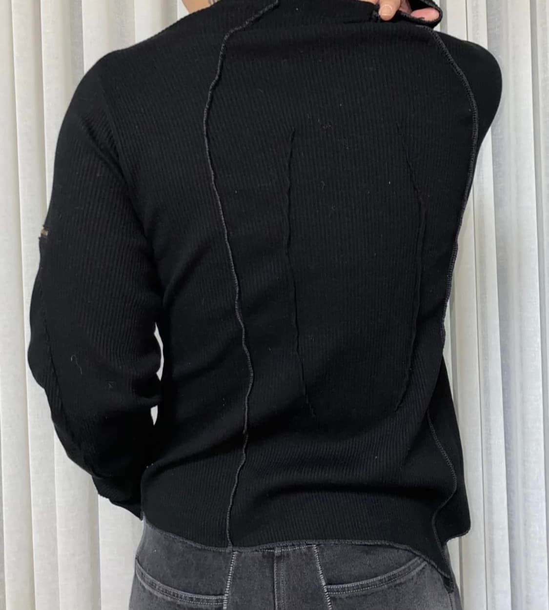 코스트퍼킬로 져지니트 블랙 L 상품이미지5